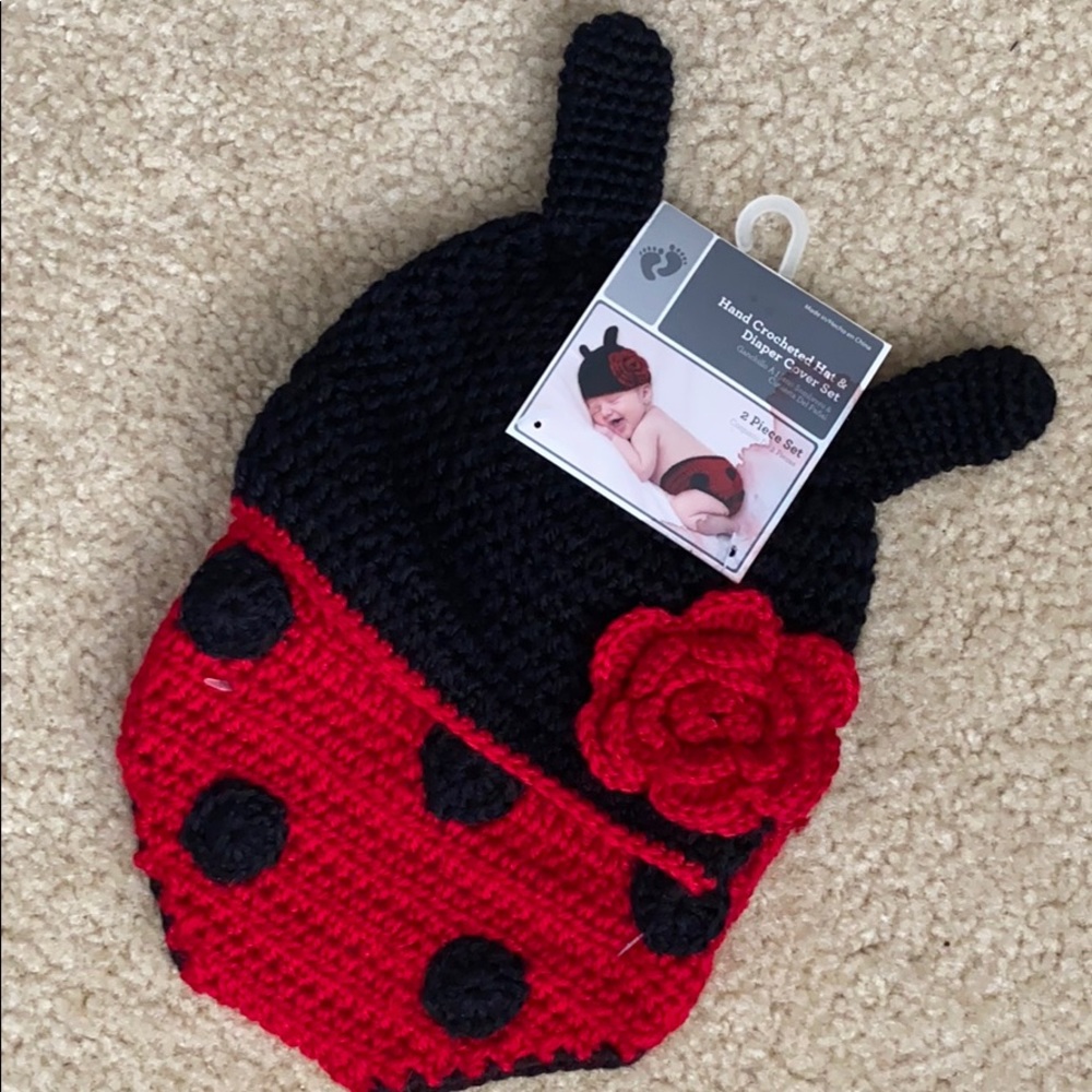 Ladybug newborn 0-9month photography prop costume